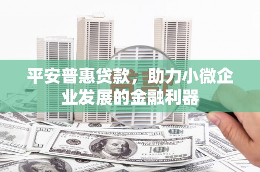 额敏平安普惠贷款，助力小微企业发展的金融利器
