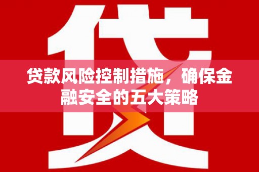 额敏贷款风险控制措施，确保金融安全的五大策略