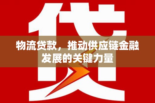 额敏物流贷款，推动供应链金融发展的关键力量