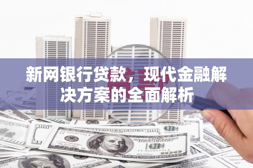 额敏新网银行贷款，现代金融解决方案的全面解析