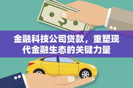 额敏金融科技公司贷款，重塑现代金融生态的关键力量