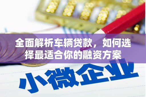 额敏全面解析车辆贷款，如何选择最适合你的融资方案
