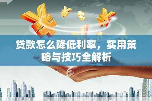 额敏贷款怎么降低利率，实用策略与技巧全解析