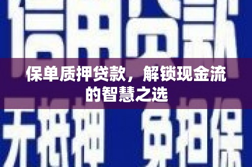 额敏保单质押贷款，解锁现金流的智慧之选