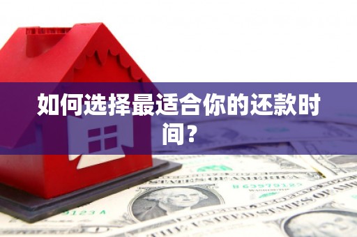 额敏如何选择最适合你的还款时间？