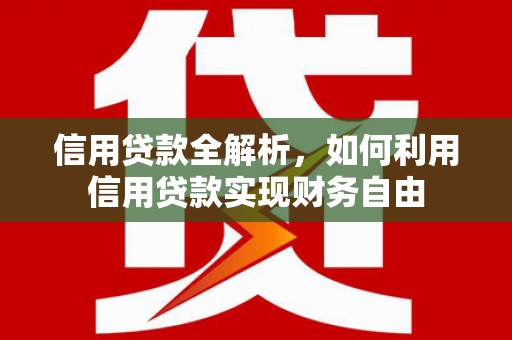 额敏信用贷款全解析，如何利用信用贷款实现财务自由