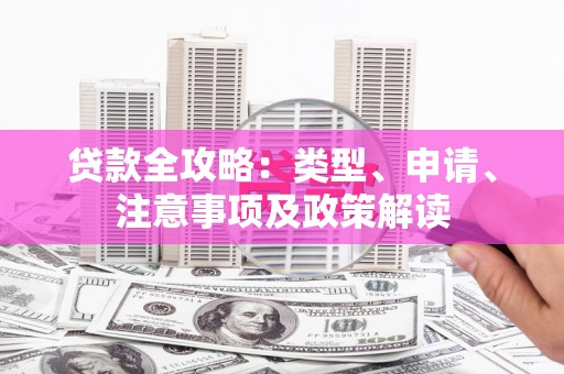 额敏贷款全攻略：类型、申请、注意事项及政策解读